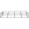 Dog Kennel Black 86.1 ft¬≤ Steel