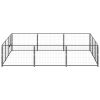 Dog Kennel Black 96.9 ft¬≤ Steel