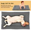 Dog Bed Mat Comfortable Fleece Pet Dog Crate Carpet Reversible Pad Joint Relief  S Size