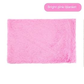 Pet Blanket Dog Bed Cat Winter Thermal Blanket (Option: Bright Pink Blanket-S)