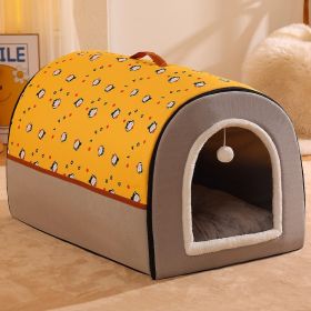 Warm Enclosed Removable And Washable Corgi And Shiba Inu House (Option: Cat Persimmon-M)