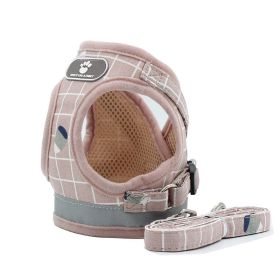 The New Dog Leash Reflective Strips Go Out At Night (Option: Light pink-L)