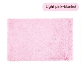 Pet Blanket Dog Bed Cat Winter Thermal Blanket (Option: Light Pink Blanket-S)