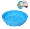 Pet Dog Slow Bowl Feeder Bowls with Suction Cup, Interactive for Boredom Anxiety Reduction, Distractor Toy, Preventing Choking Healthy Bone Design Bow