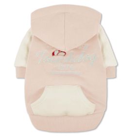 Touchdog 'Heritage' Soft-Cotton Fashion Dog Hoodie (Color: pink, size: X-Small)