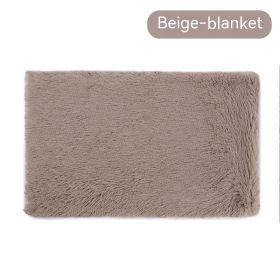 Pet Blanket Dog Bed Cat Winter Thermal Blanket (Option: Beige Brown Blanket-XL)