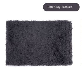 Pet Blanket Dog Bed Cat Winter Thermal Blanket (Option: Dark Gray Blanket-XXL)