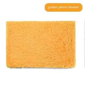 Pet Blanket Dog Bed Cat Winter Thermal Blanket (Option: Golden Yellow Blanket-XL)