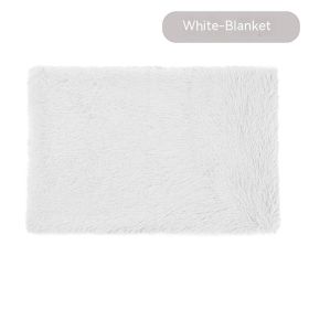 Pet Blanket Dog Bed Cat Winter Thermal Blanket (Option: White Blanket-L)